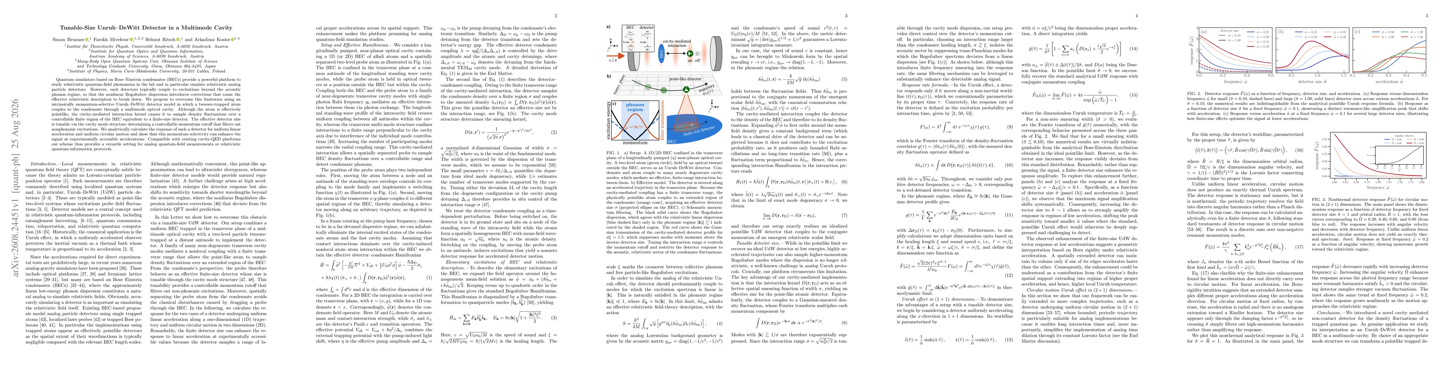 Thumbnail for Tunable-Size Unruh-DeWitt Detector in a Multimode Cavity