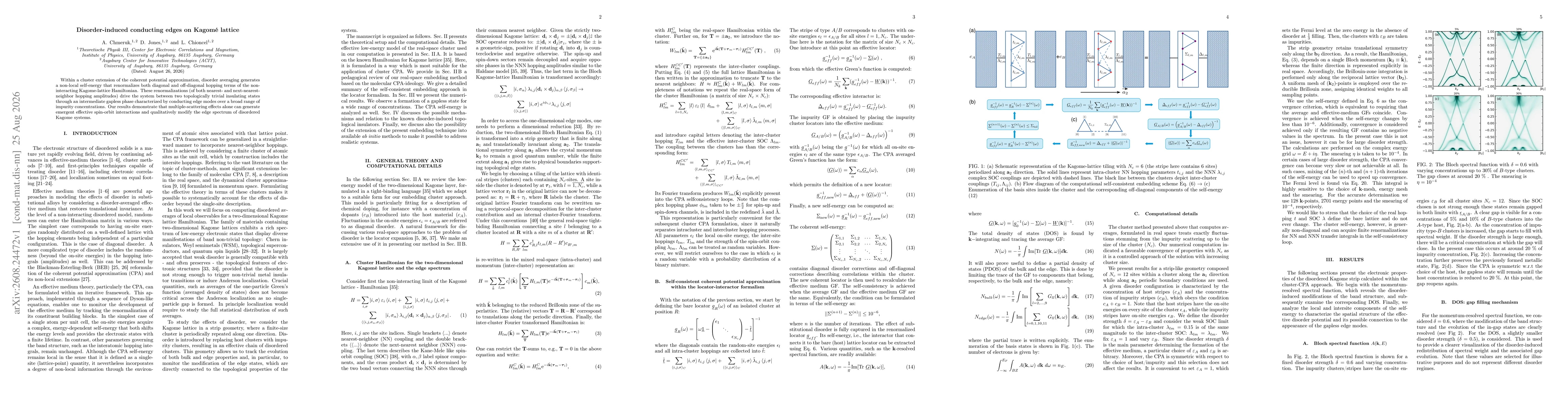 Thumbnail for Disorder-induced conducting edges on Kagomé lattice