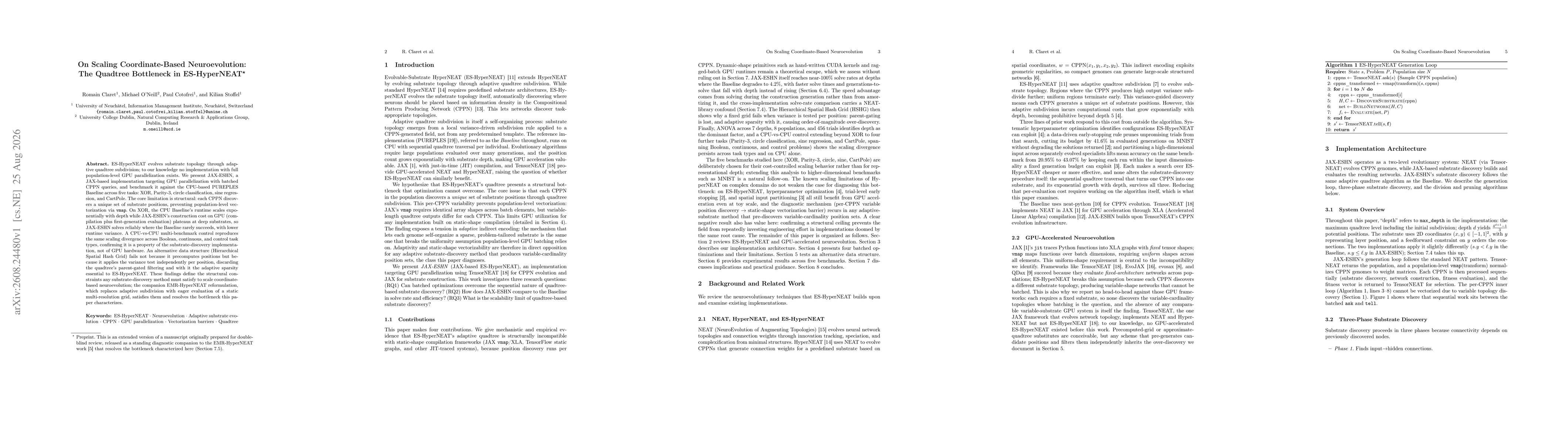 Thumbnail for On Scaling Coordinate-Based Neuroevolution: The Quadtree Bottleneck in ES-HyperNEAT