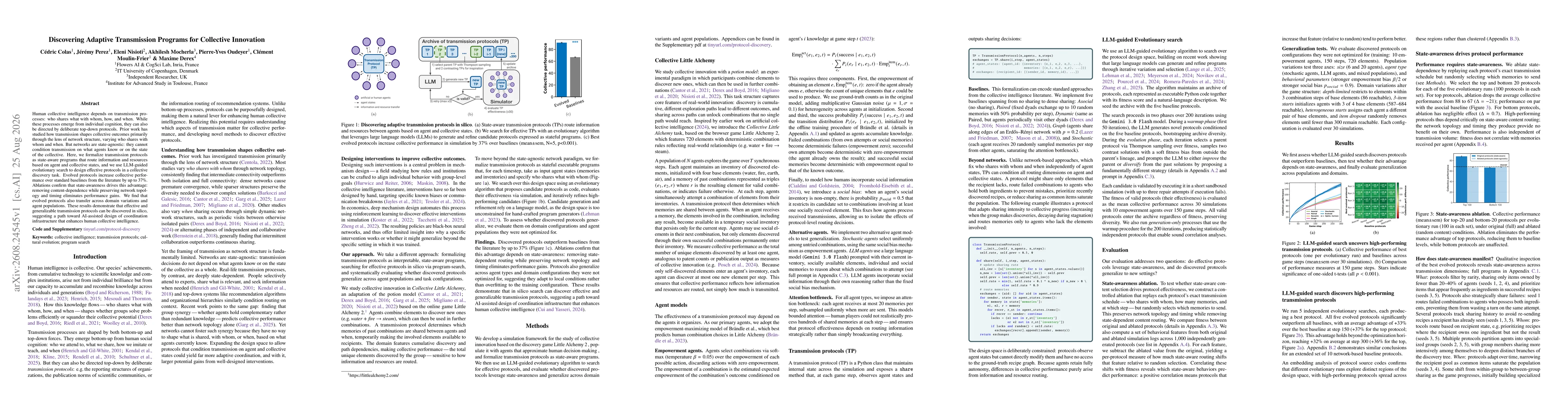 Thumbnail for Discovering Adaptive Transmission Programs for Collective Innovation