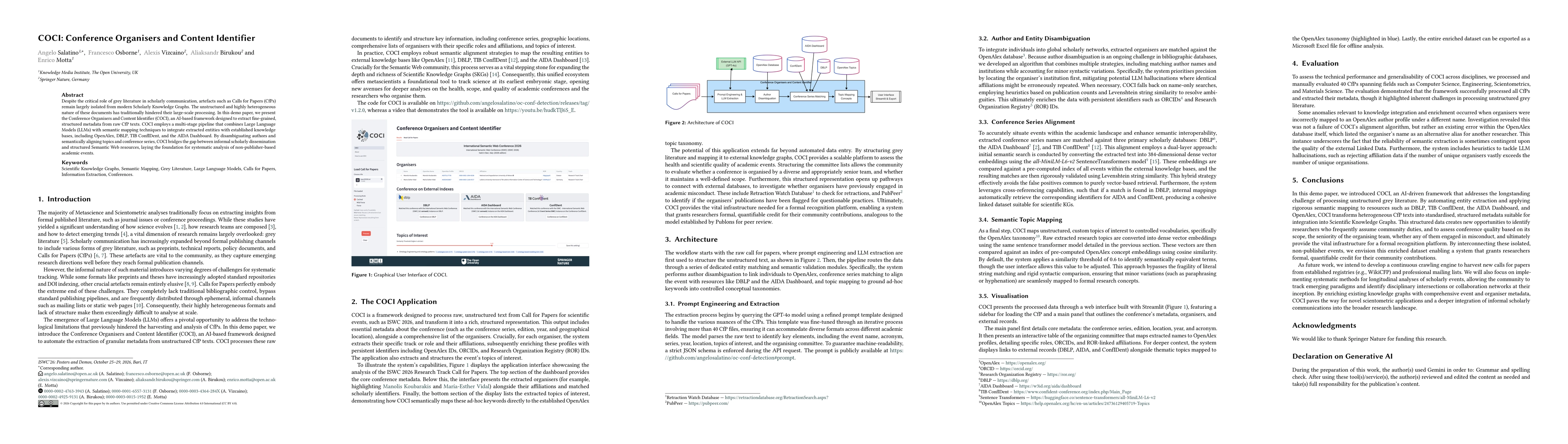 Thumbnail for COCI: Conference Organisers and Content Identifier