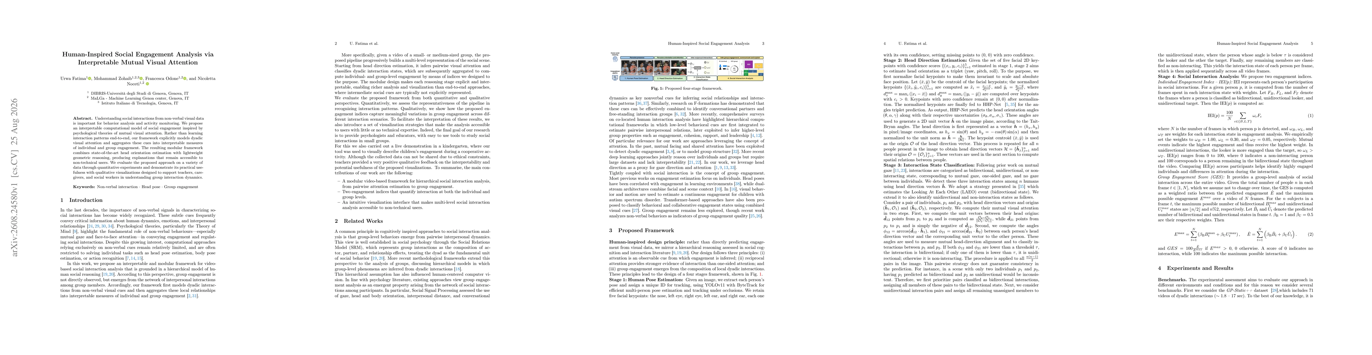 Thumbnail for Human-Inspired Social Engagement Analysis via Interpretable Mutual Visual Attention