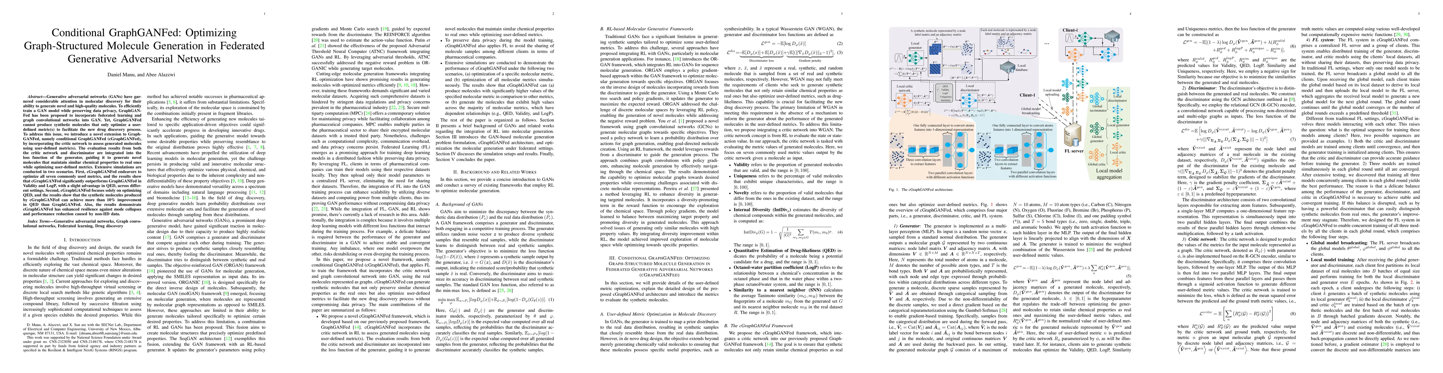 Thumbnail for Conditional GraphGANFed: Optimizing Graph-Structured Molecule Generation in Federated Generative Adversarial Networks