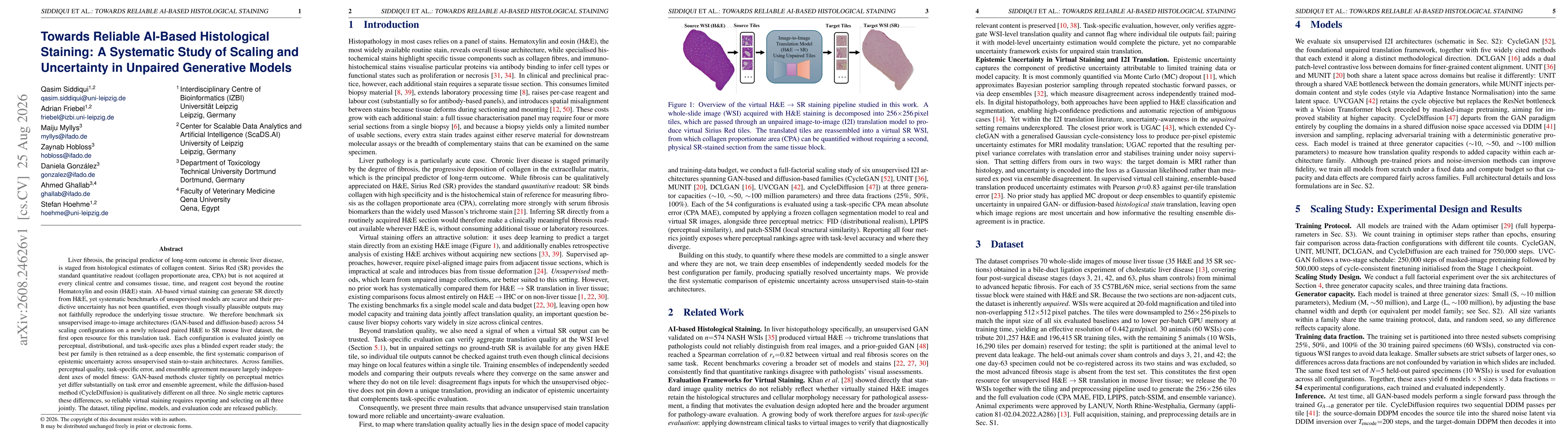 Thumbnail for Towards Reliable AI-Based Histological Staining: A Systematic Study of Scaling and Uncertainty in Unpaired Generative Models