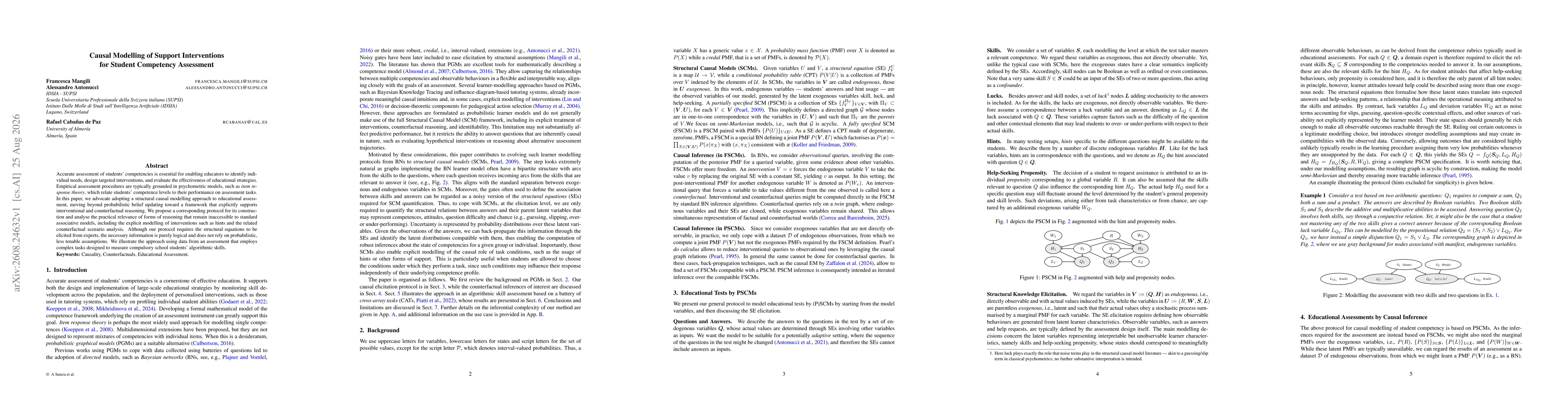 Thumbnail for Causal Modelling of Support Interventions for Student Competency Assessment