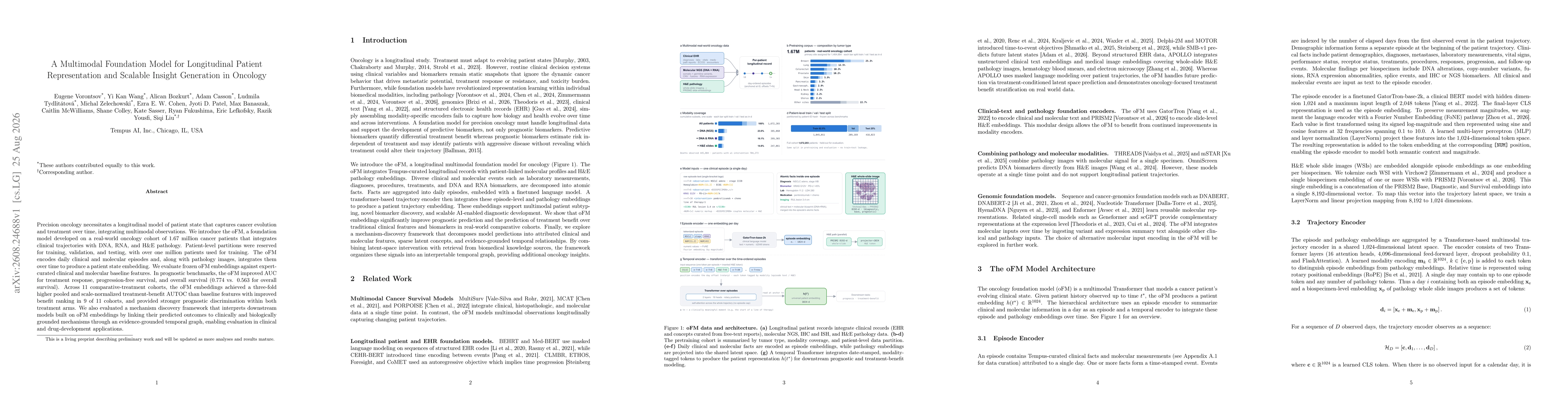 Thumbnail for A Multimodal Foundation Model for Longitudinal Patient Representation and Scalable Insight Generation in Oncology