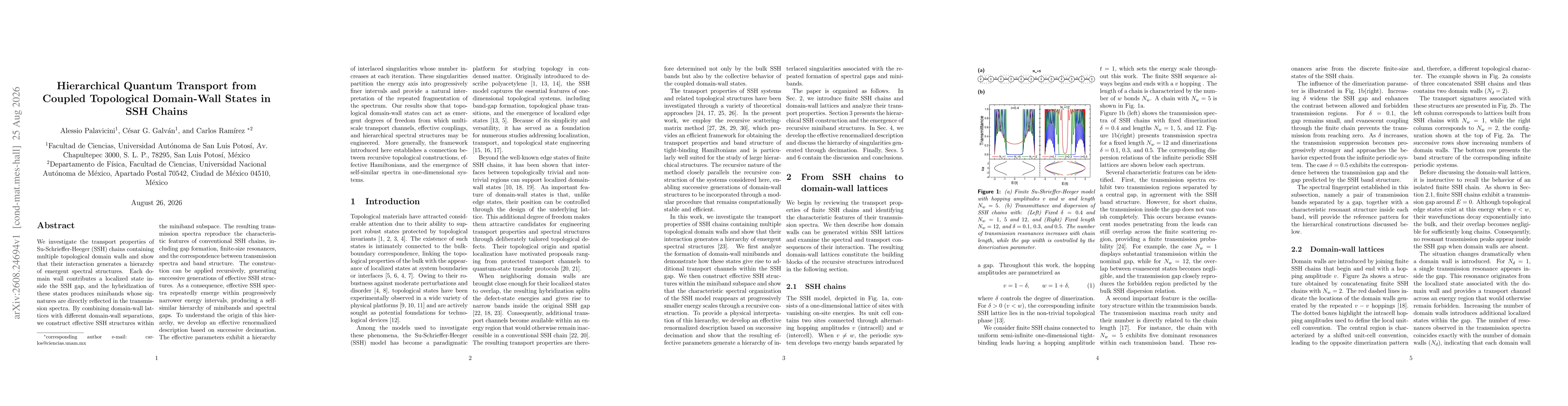 Thumbnail for Hierarchical Quantum Transport from Coupled Topological Domain-Wall States in SSH Chains