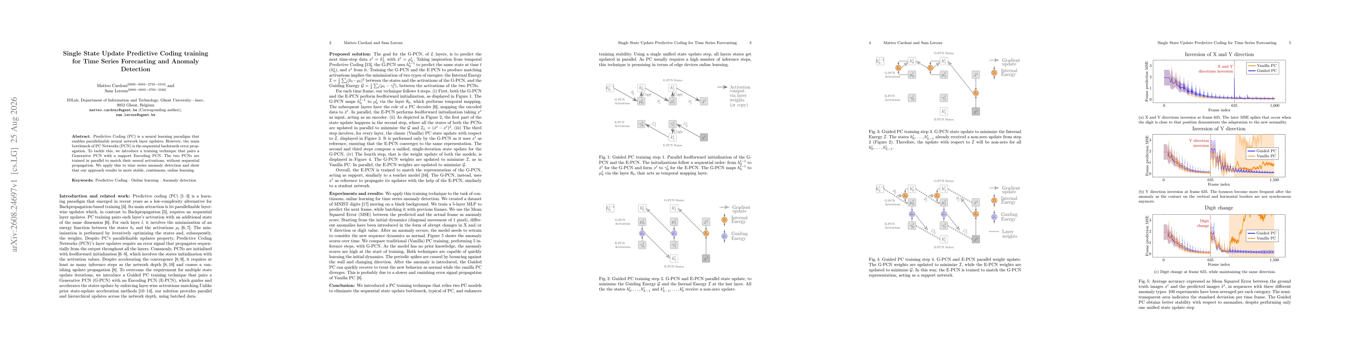 Thumbnail for Single State Update Predictive Coding training for Time Series Forecasting and Anomaly Detection