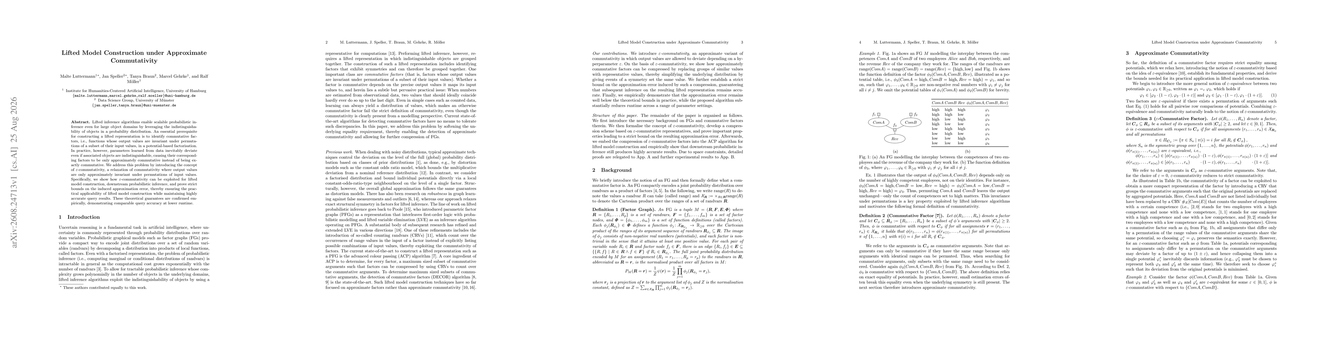 Thumbnail for Lifted Model Construction under Approximate Commutativity