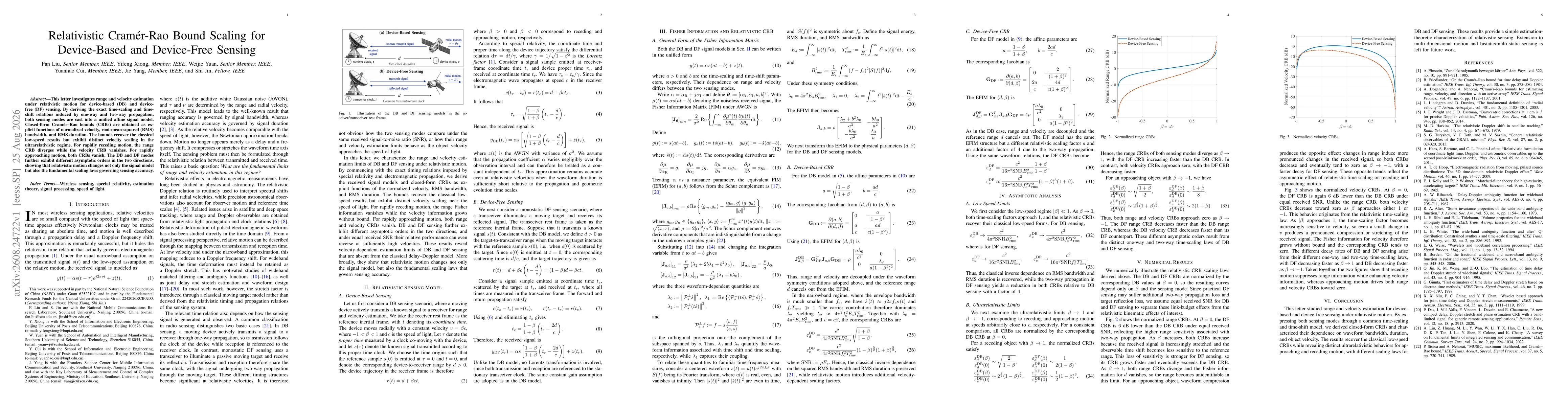 Thumbnail for Relativistic Cramér-Rao Bound Scaling for Device-Based and Device-Free Sensing