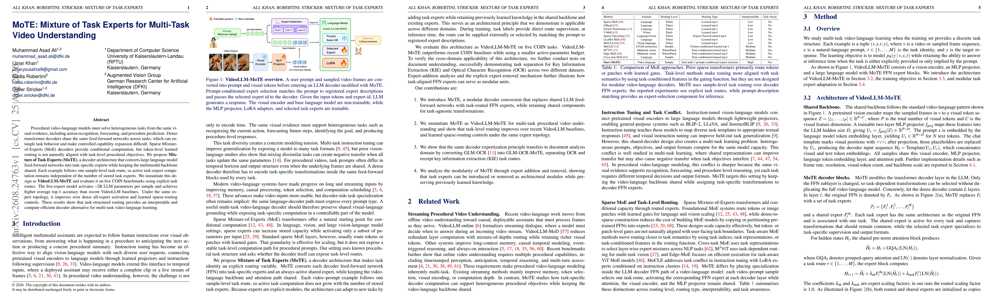 Thumbnail for MoTE: Mixture of Task Experts for Multi-Task Video Understanding