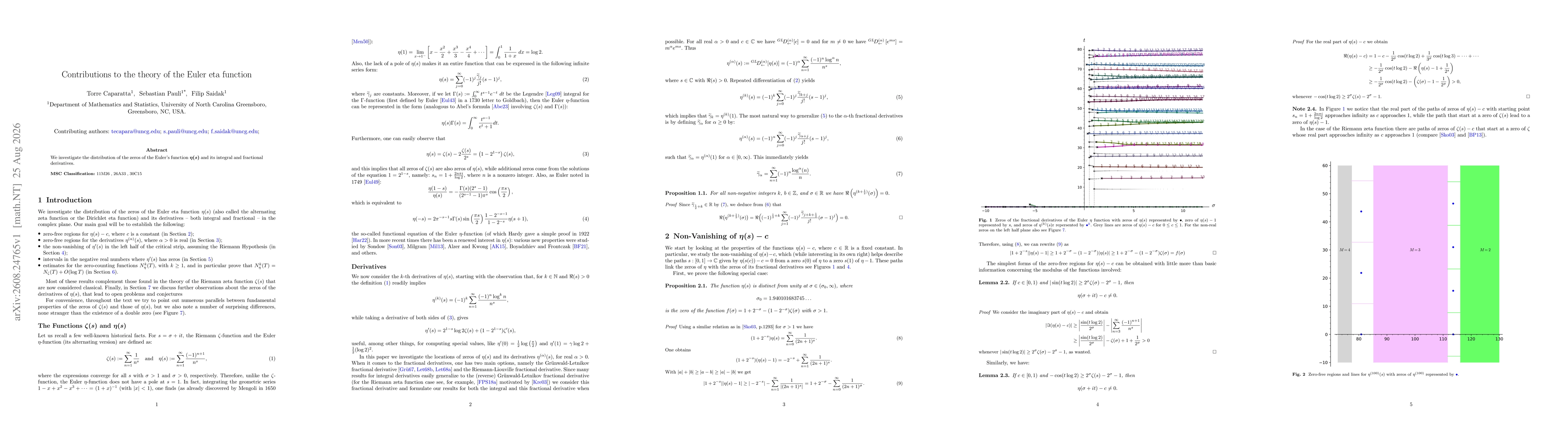 Thumbnail for Contributions to the theory of the Euler eta function