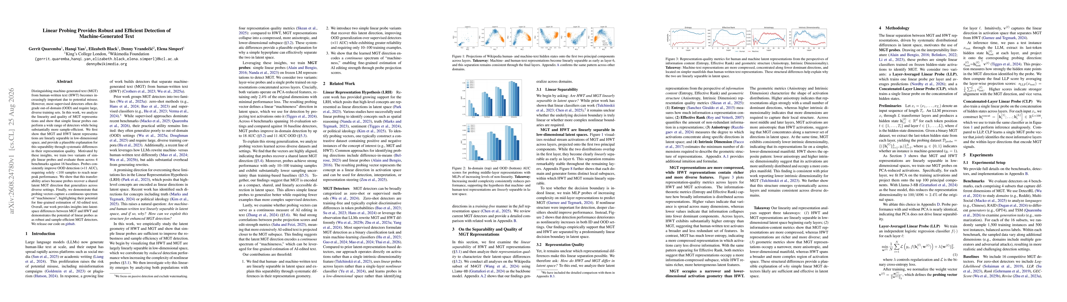 Thumbnail for Linear Probing Provides Robust and Efficient Detection of Machine-Generated Text