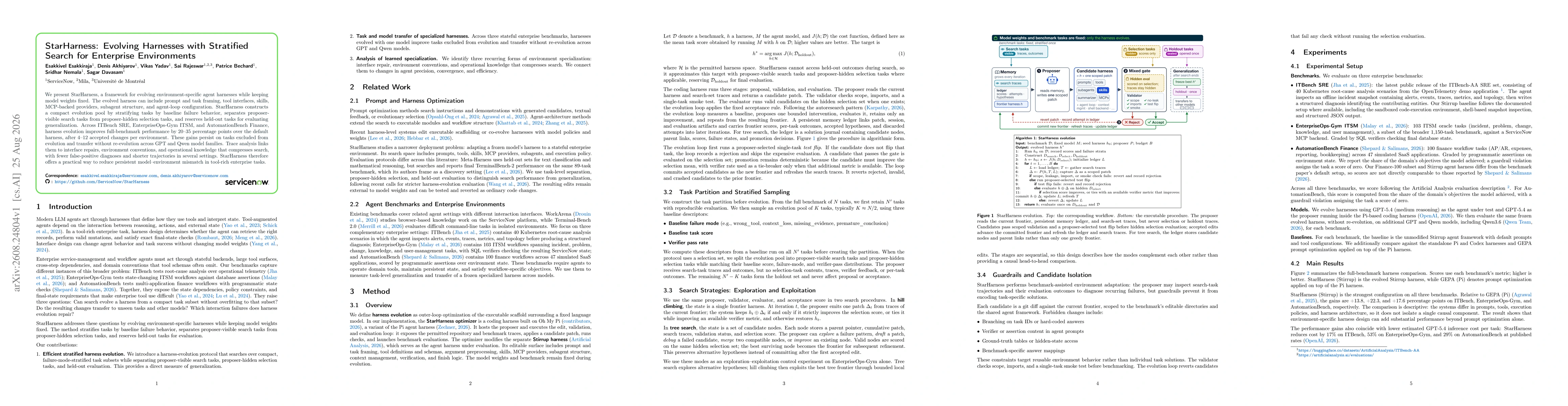 Thumbnail for StarHarness: Evolving Harnesses with Stratified Search for Enterprise Environments