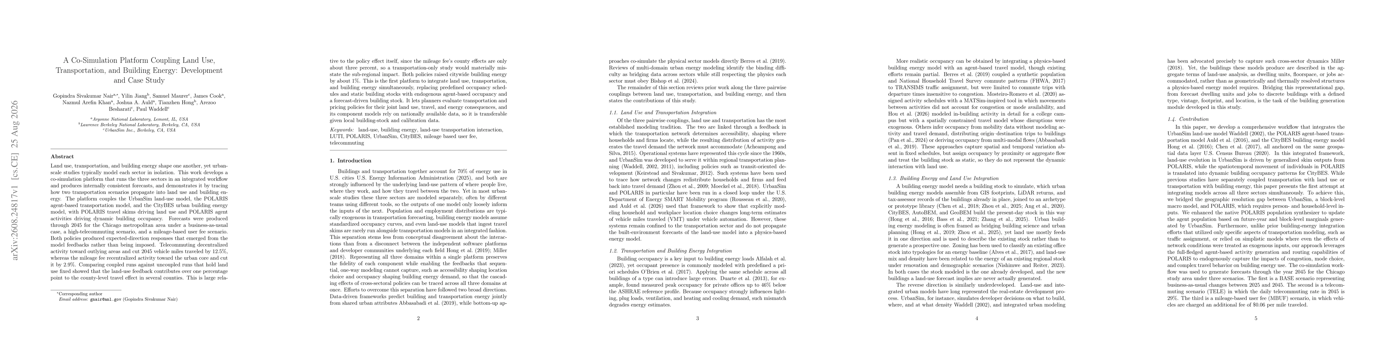 Thumbnail for A Co-Simulation Platform Coupling Land Use, Transportation, and Building Energy: Development and Case Study
