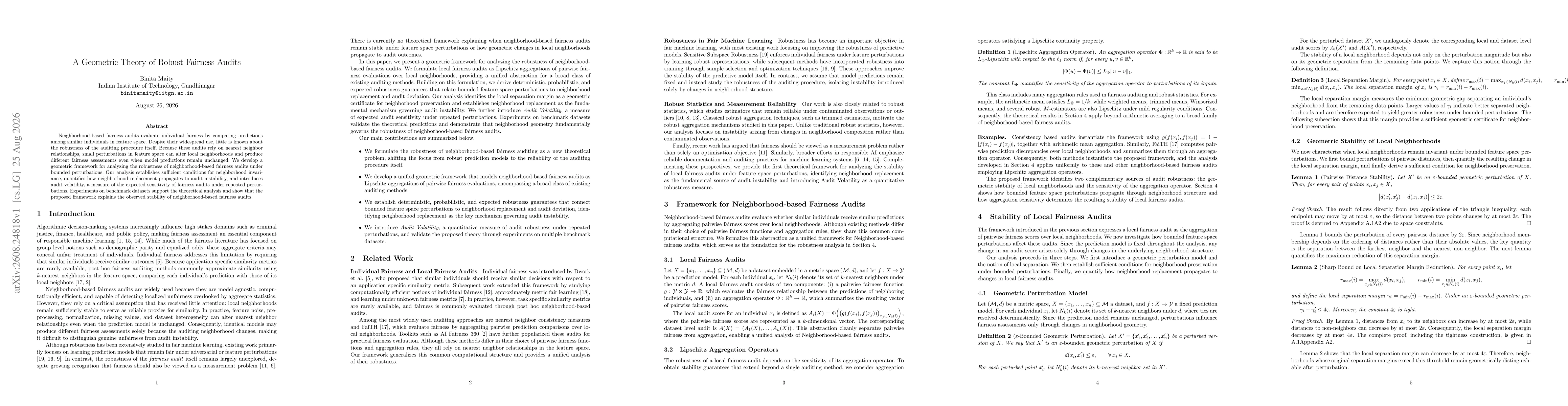 Thumbnail for A Geometric Theory of Robust Fairness Audits