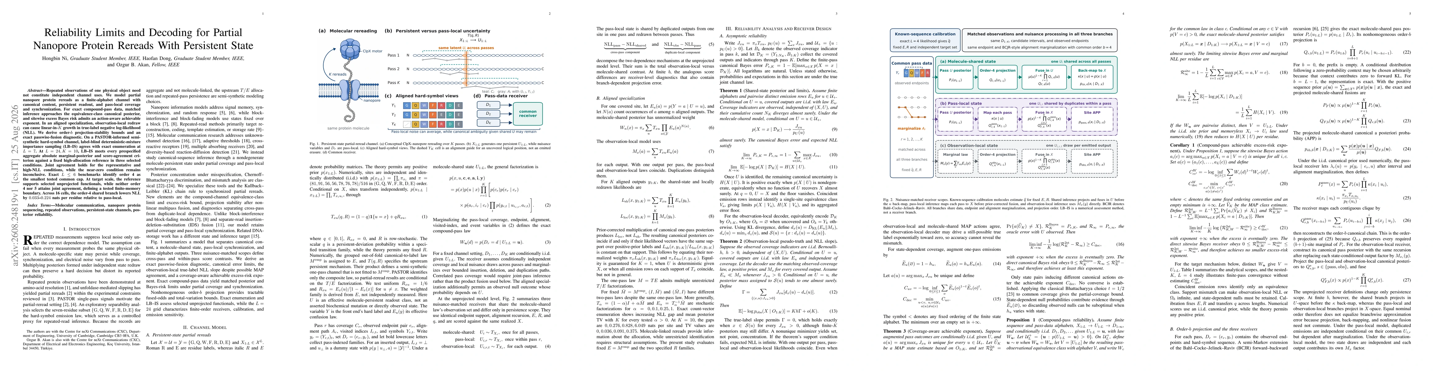 Thumbnail for Reliability Limits and Decoding for Partial Nanopore Protein Rereads With Persistent State