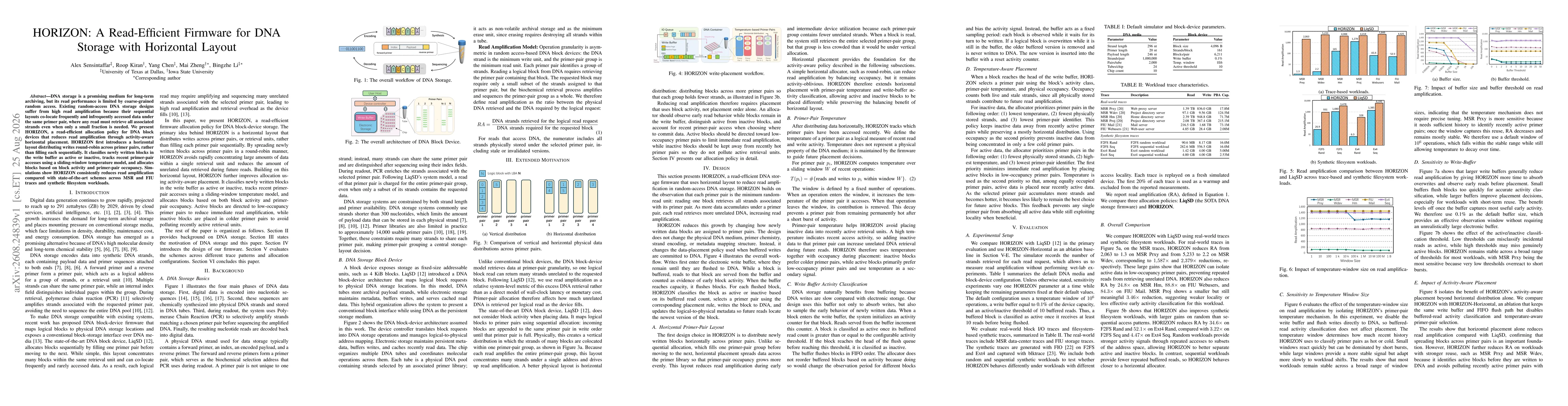 Thumbnail for HORIZON: A Read-Efficient Firmware for DNA Storage with Horizontal Layout