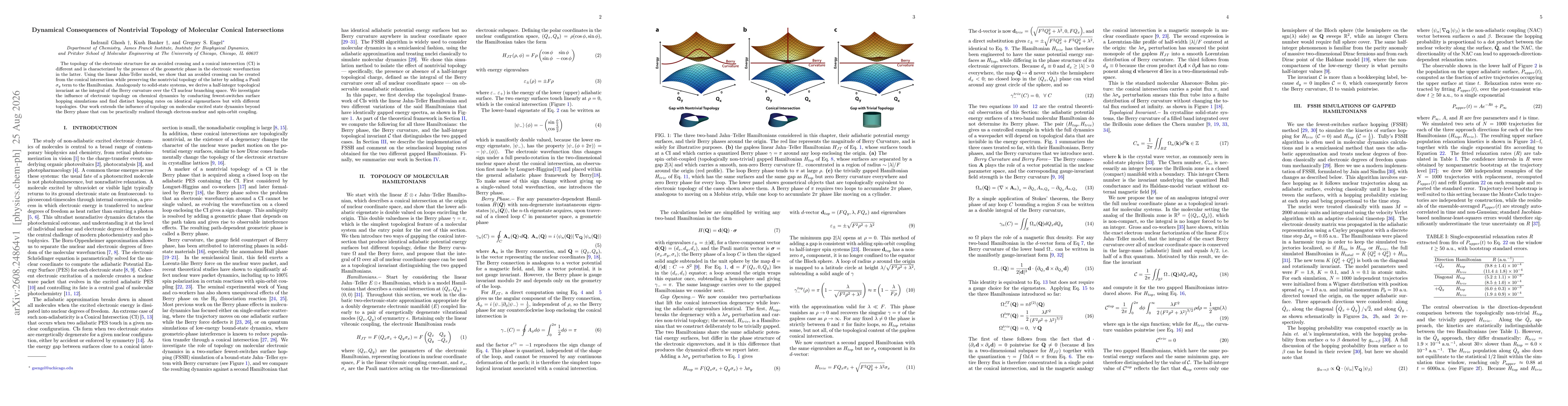 Thumbnail for Dynamical Consequences of Nontrivial Topology of Molecular Conical Intersections