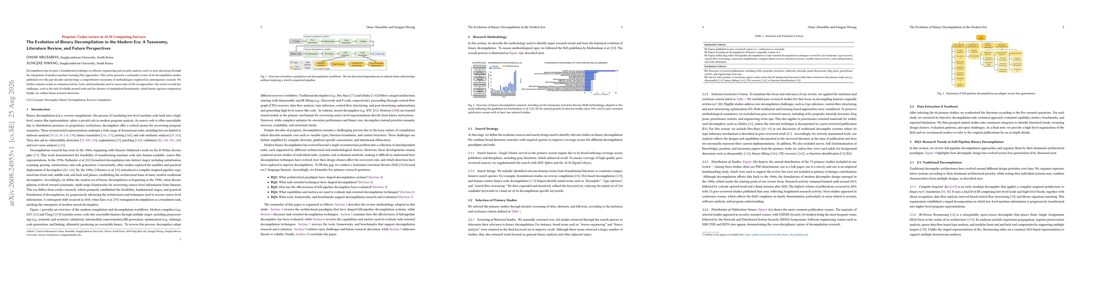 Thumbnail for The Evolution of Binary Decompilation in the Modern Era: A Taxonomy, Literature Review, and Future Perspectives