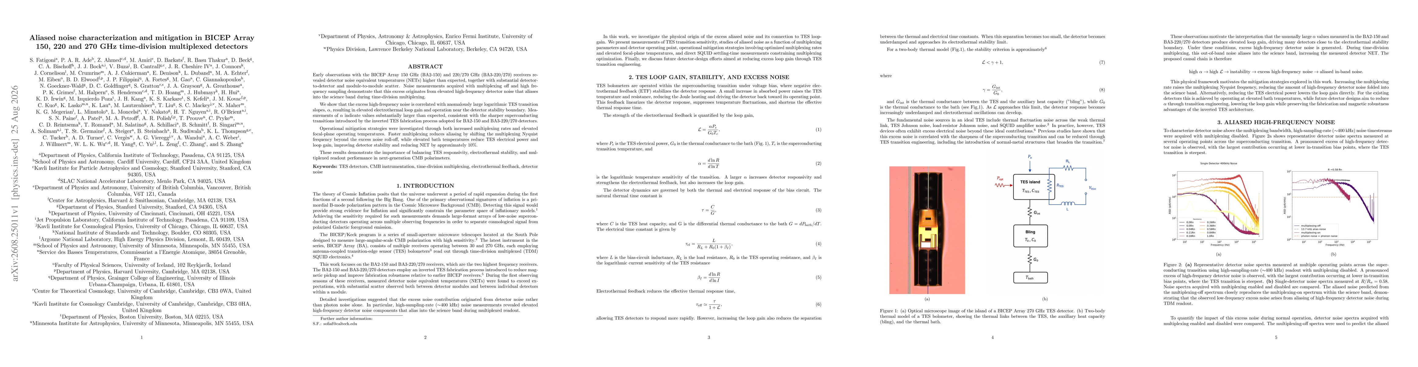 Thumbnail for Aliased noise characterization and mitigation in BICEP Array 150, 220 and 270 GHz time-division multiplexed detectors