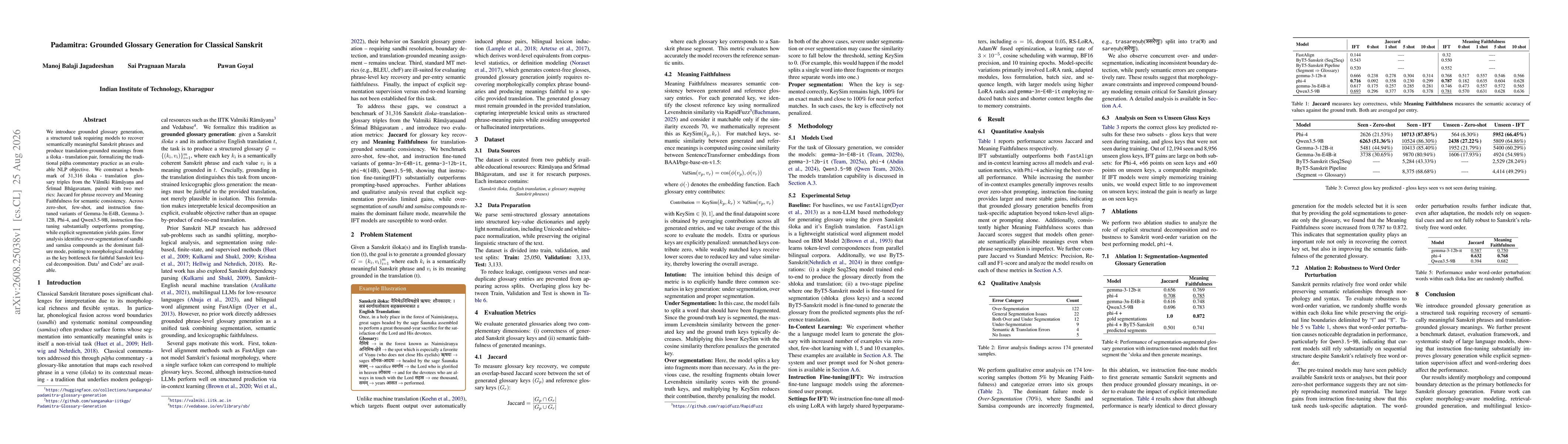 Thumbnail for Padamitra: Grounded Glossary Generation for Classical Sanskrit
