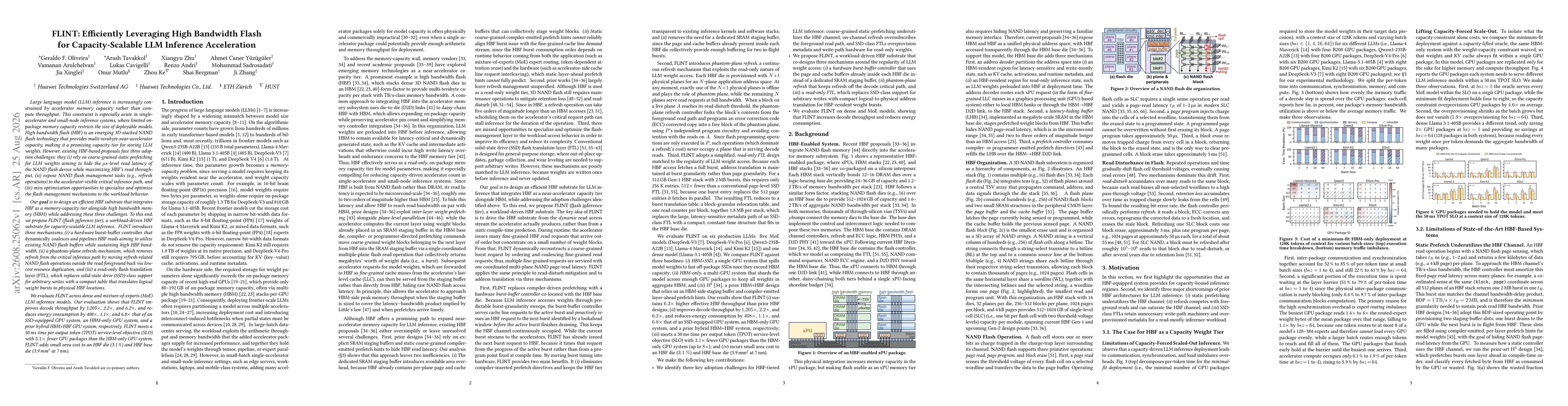 Thumbnail for FLINT: Efficiently Leveraging High Bandwidth Flash for Capacity-Scalable LLM Inference Acceleration