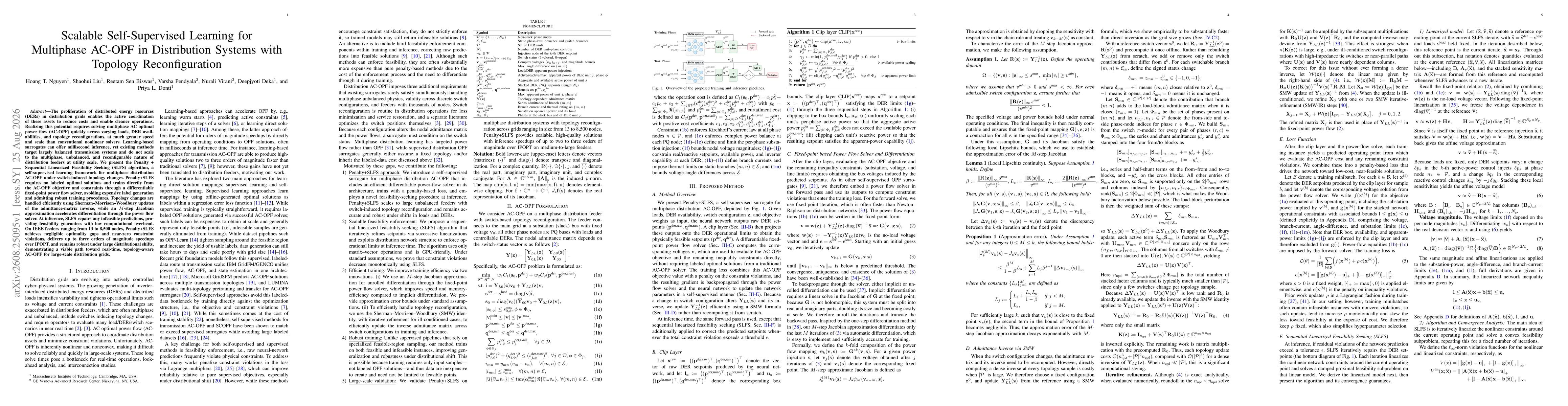 Thumbnail for Scalable Self-Supervised Learning for Multiphase AC-OPF in Distribution Systems with Topology Reconfiguration