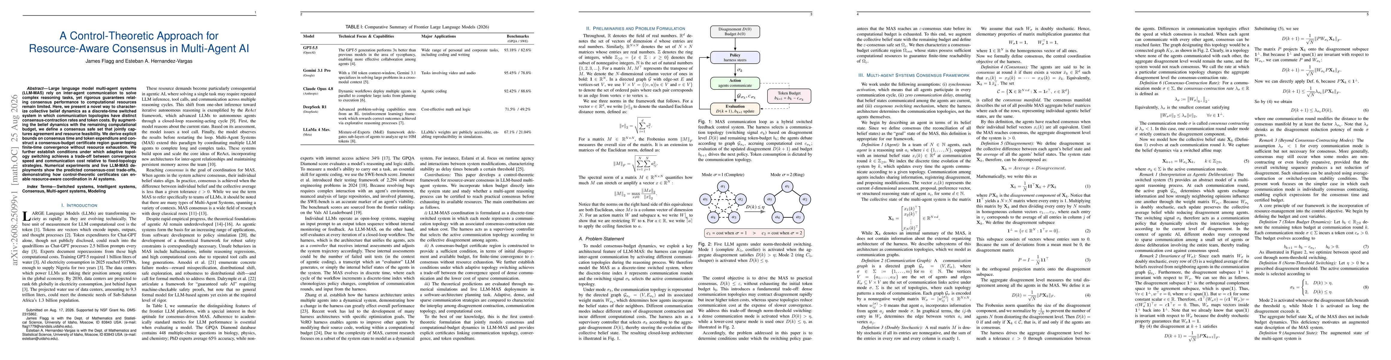 Thumbnail for A Control-Theoretic Approach for Resource-Aware Consensus in Multi-Agent AI