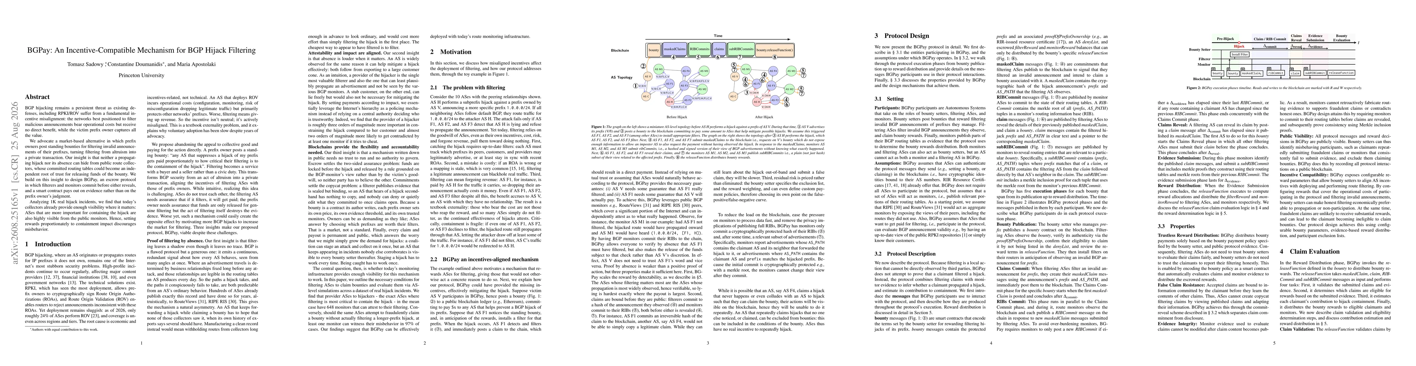 Thumbnail for BGPay: An Incentive-Compatible Mechanism for BGP Hijack Filtering