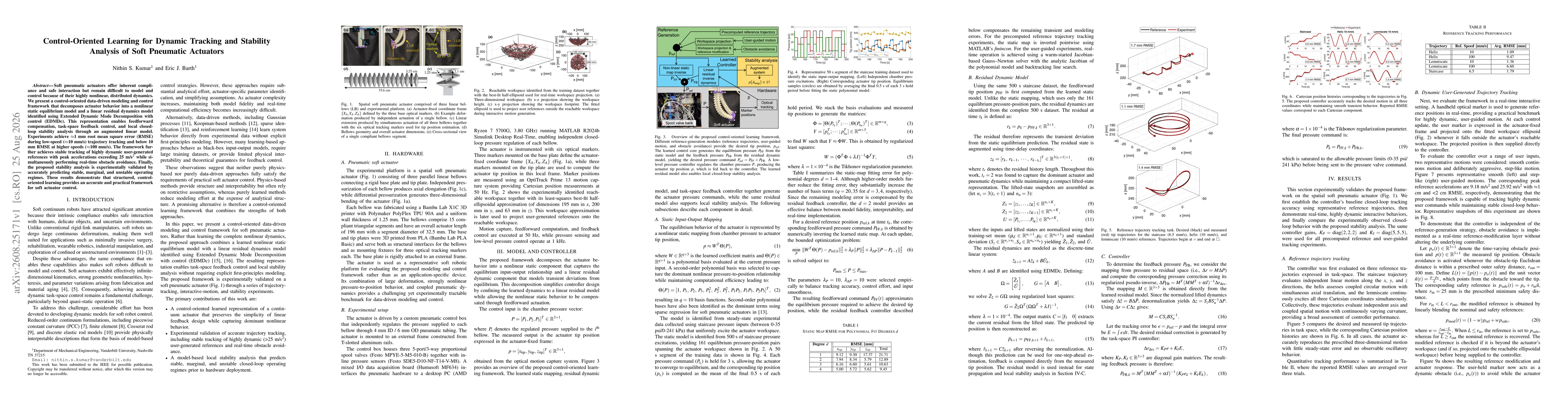 Thumbnail for Control-Oriented Learning for Dynamic Tracking and Stability Analysis of Soft Pneumatic Actuators