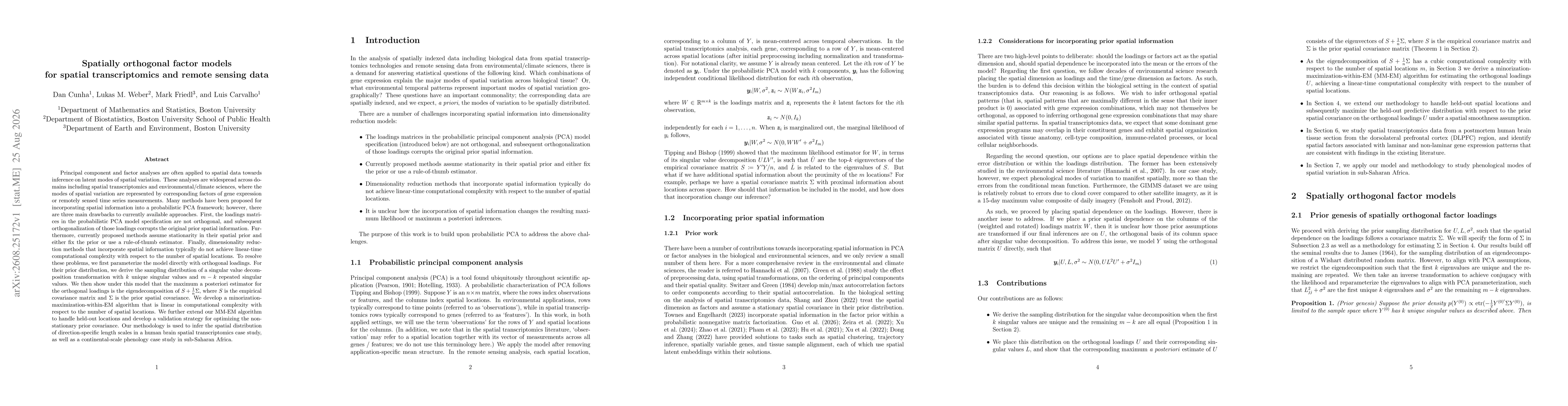Thumbnail for Spatially orthogonal factor models for spatial transcriptomics and remote sensing data