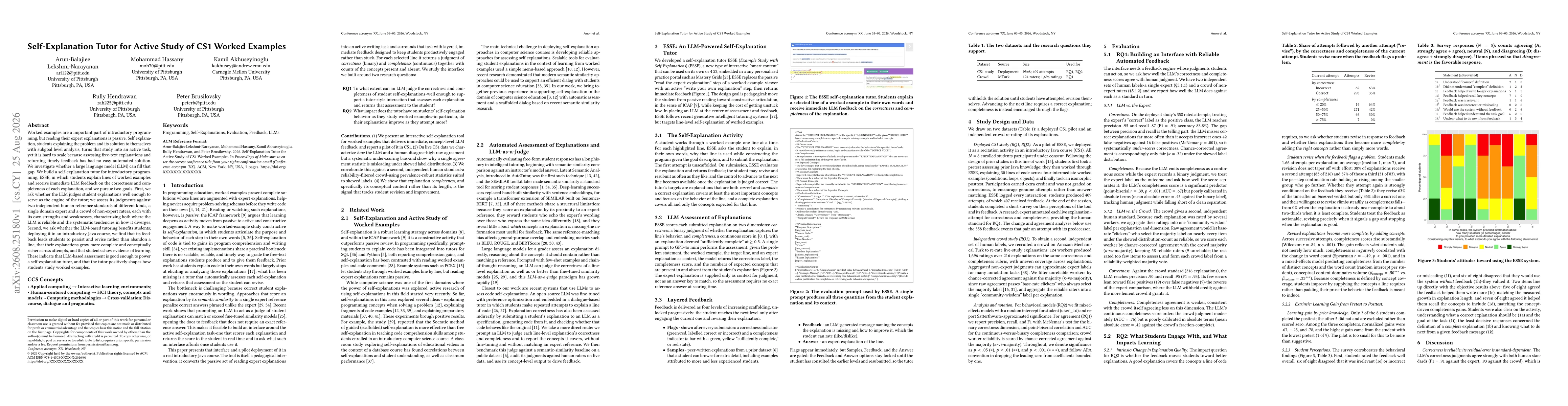 Thumbnail for Self-Explanation Tutor for Active Study of CS1 Worked Examples