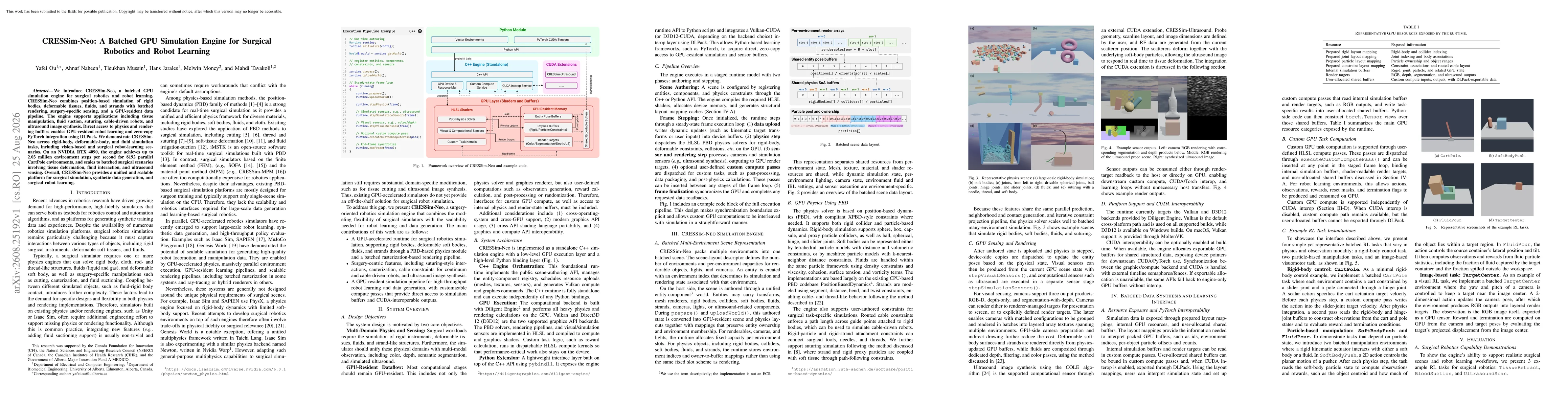 Thumbnail for CRESSim-Neo: A Batched GPU Simulation Engine for Surgical Robotics and Robot Learning