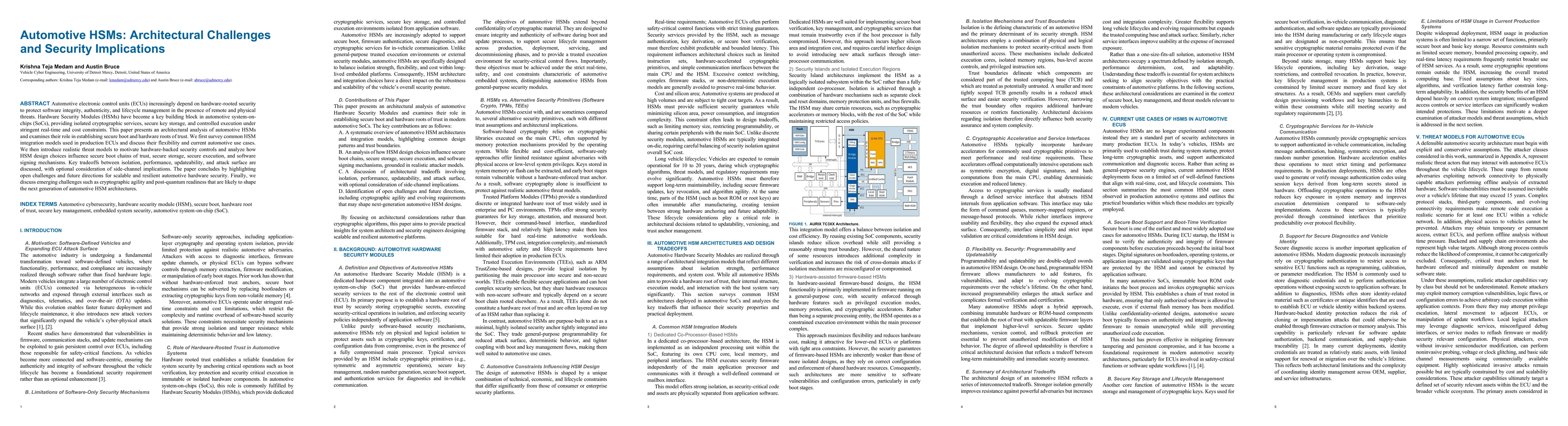 Thumbnail for Automotive HSMs - Architectural Challenges and Security Implications