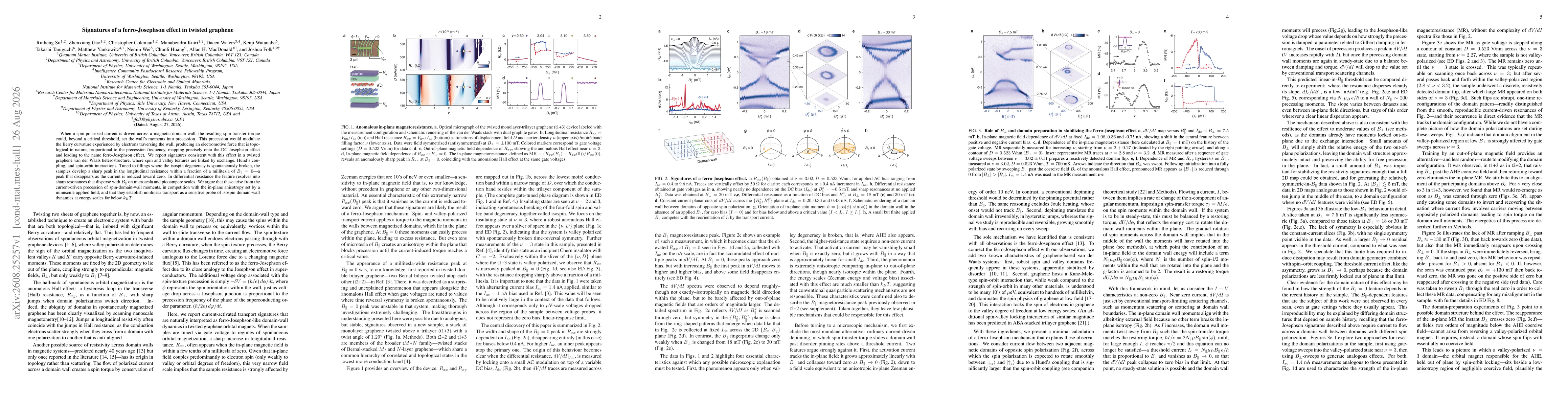 Thumbnail for Signatures of a ferro-Josephson effect in twisted graphene