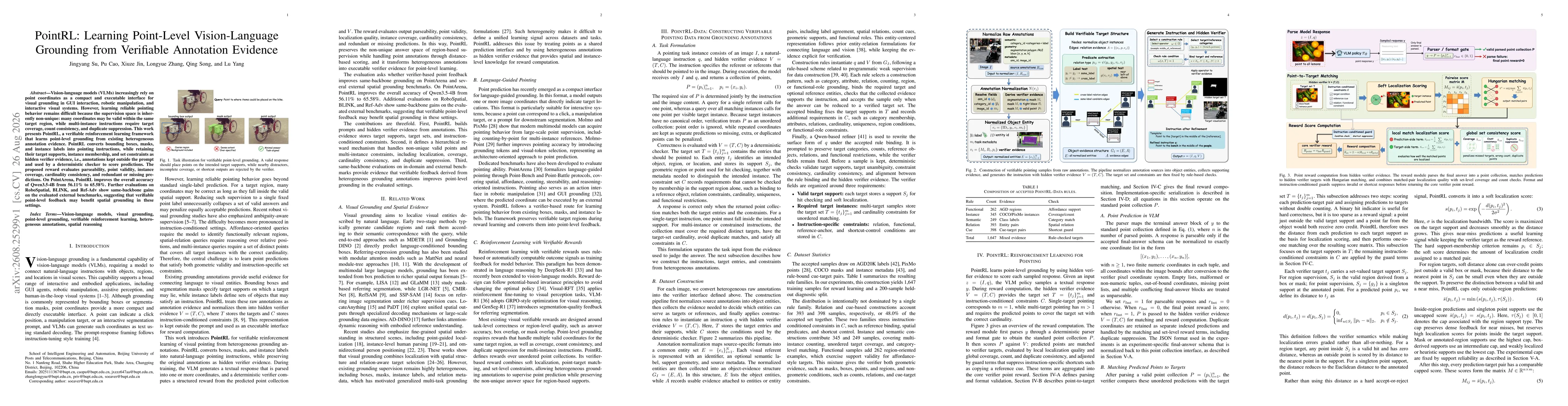 Thumbnail for PointRL: Learning Point-Level Vision-Language Grounding from Verifiable Annotation Evidence