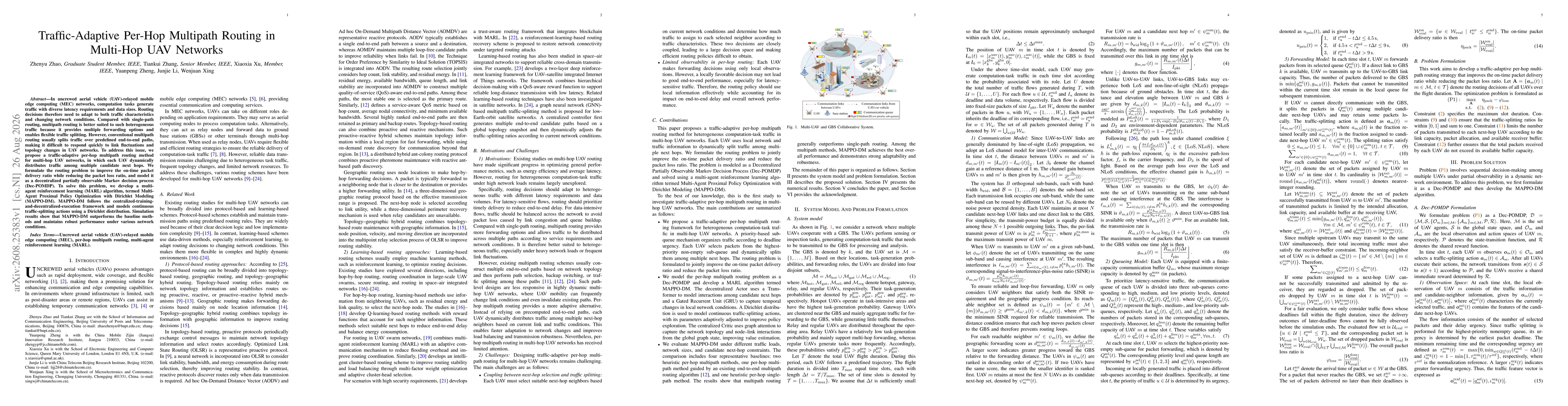 Thumbnail for Traffic-Adaptive Per-Hop Multipath Routing in Multi-Hop UAV Networks