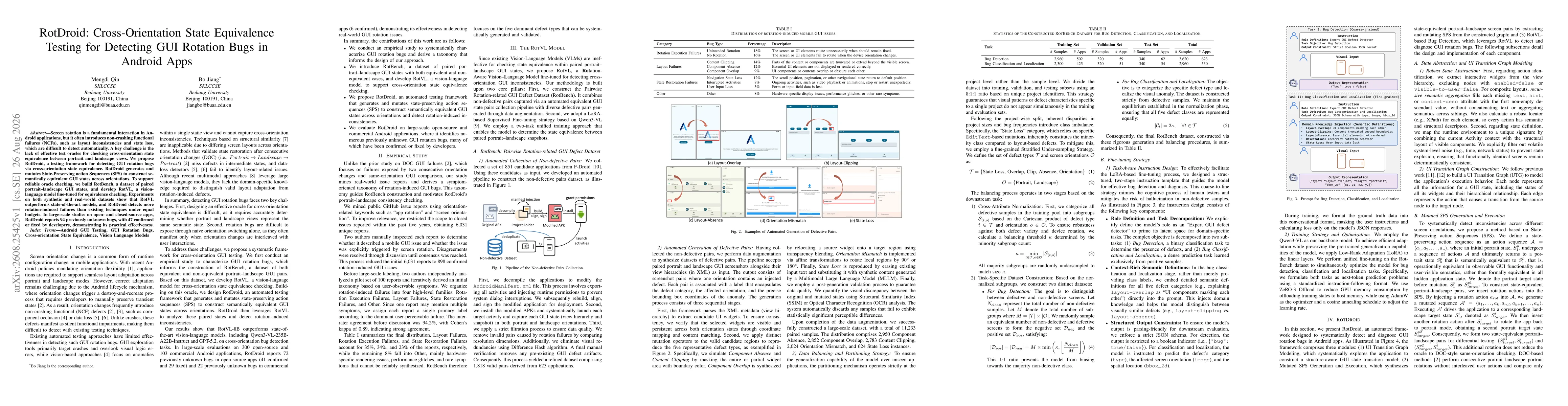 Thumbnail for RotDroid: Cross-Orientation State Equivalence Testing for Detecting GUI Rotation Bugs in Android Apps