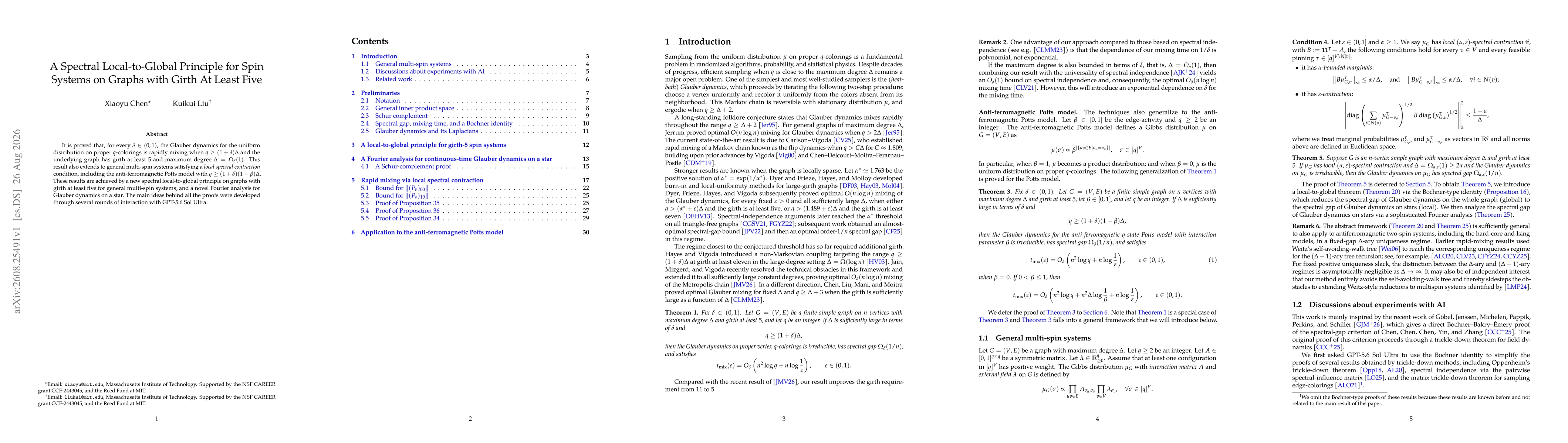 Thumbnail for A Spectral Local-to-Global Principle for Spin Systems on Graphs with Girth At Least Five