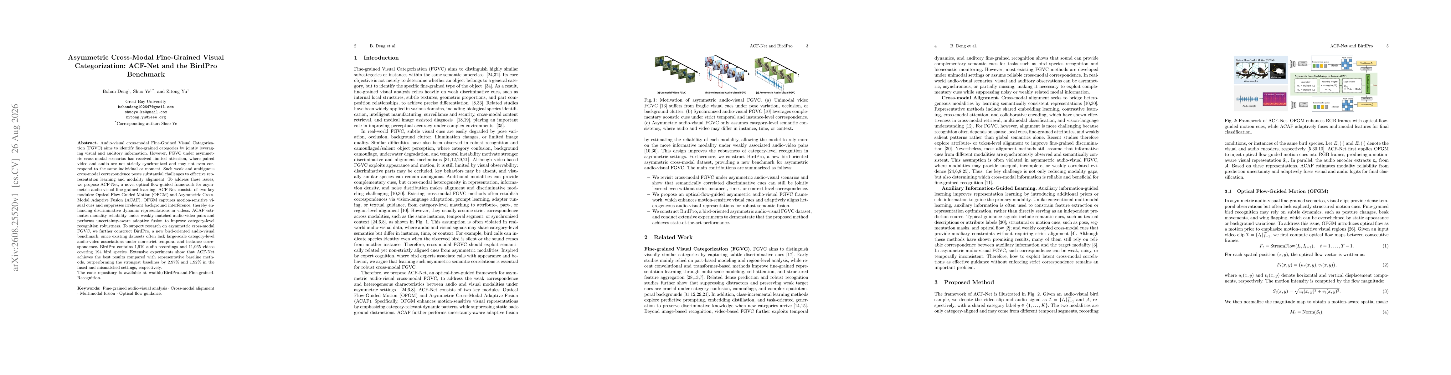 Thumbnail for Asymmetric Cross-Modal Fine-Grained Visual Categorization: ACF-Net and the BirdPro Benchmark