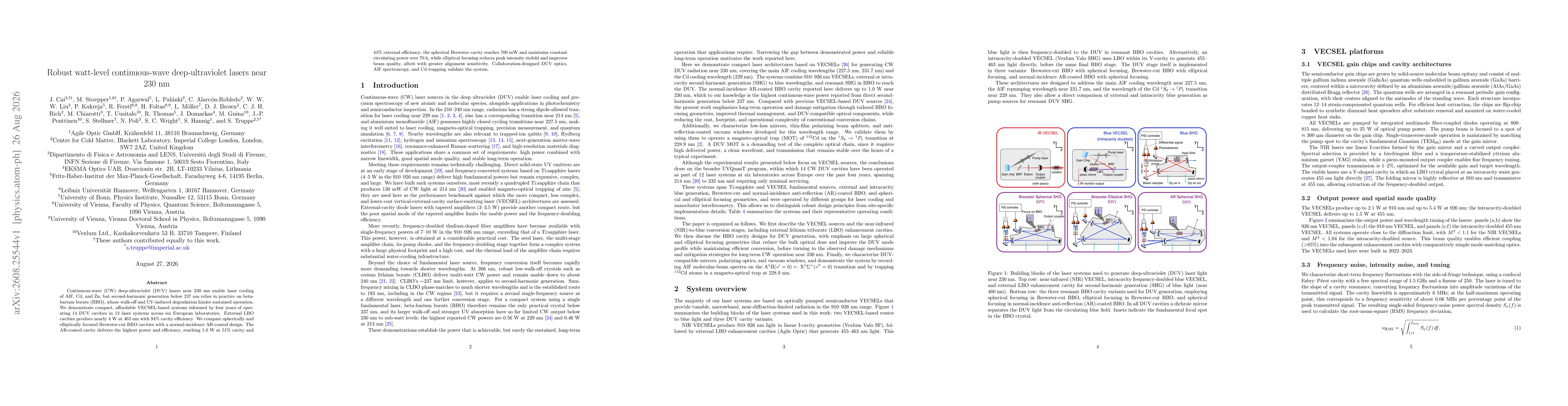Thumbnail for Robust watt-level continuous-wave deep-ultraviolet lasers near 230 nm