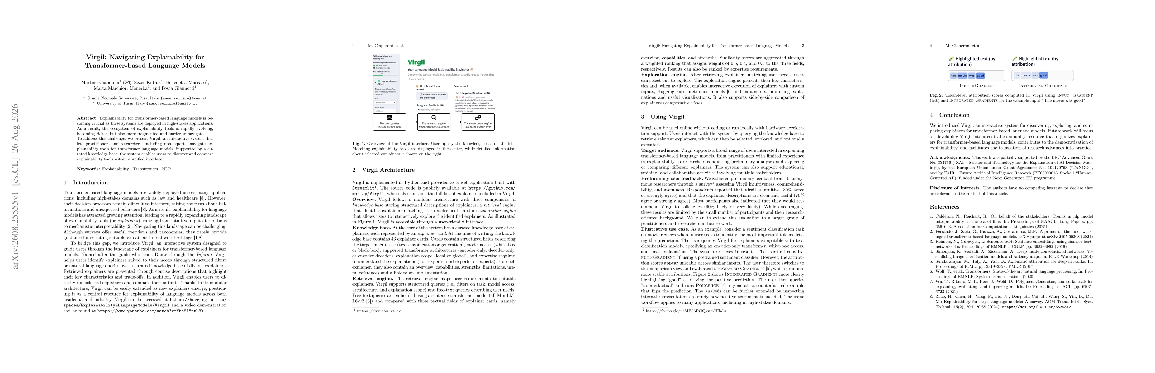 Thumbnail for Virgil: Navigating Explainability for Transformer-based Language Models