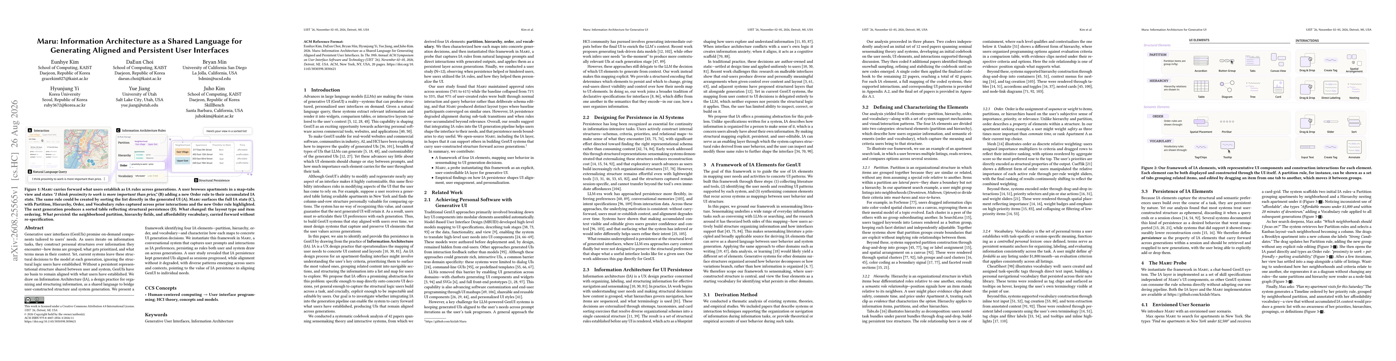 Thumbnail for Maru: Information Architecture as a Shared Language for Generating Aligned and Persistent User Interfaces