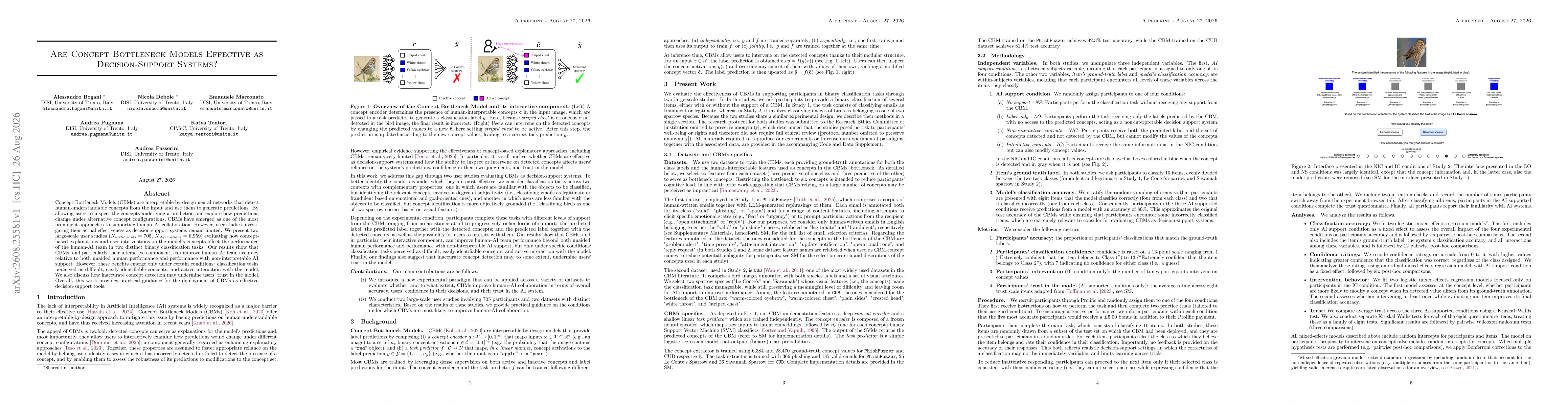 Thumbnail for Are Concept Bottleneck Models Effective as Decision-Support Systems?