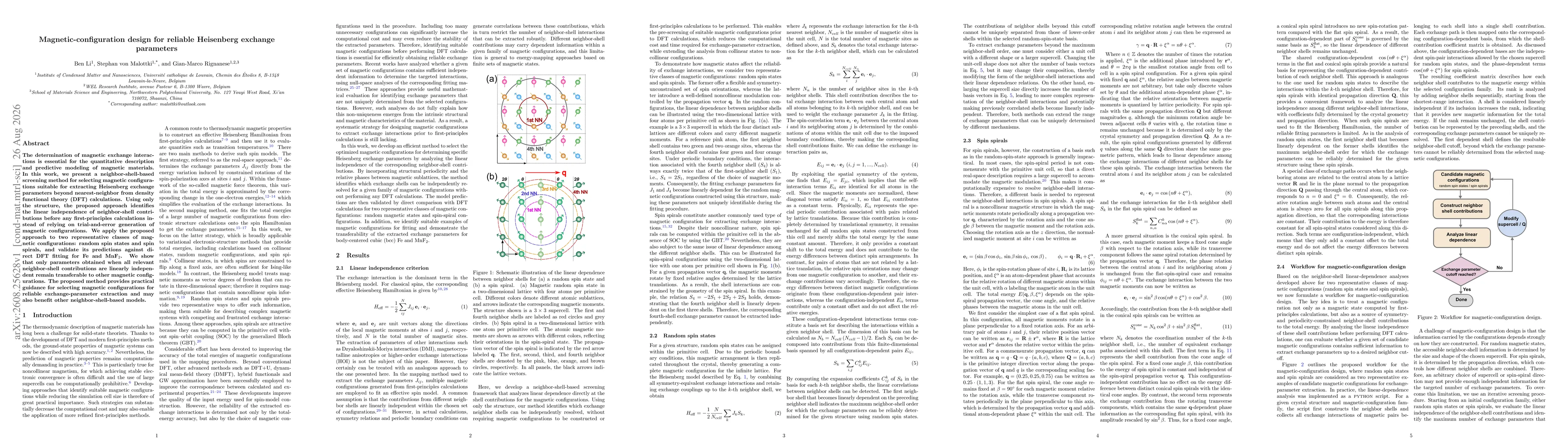 Thumbnail for Magnetic-configuration design for reliable Heisenberg exchange parameters