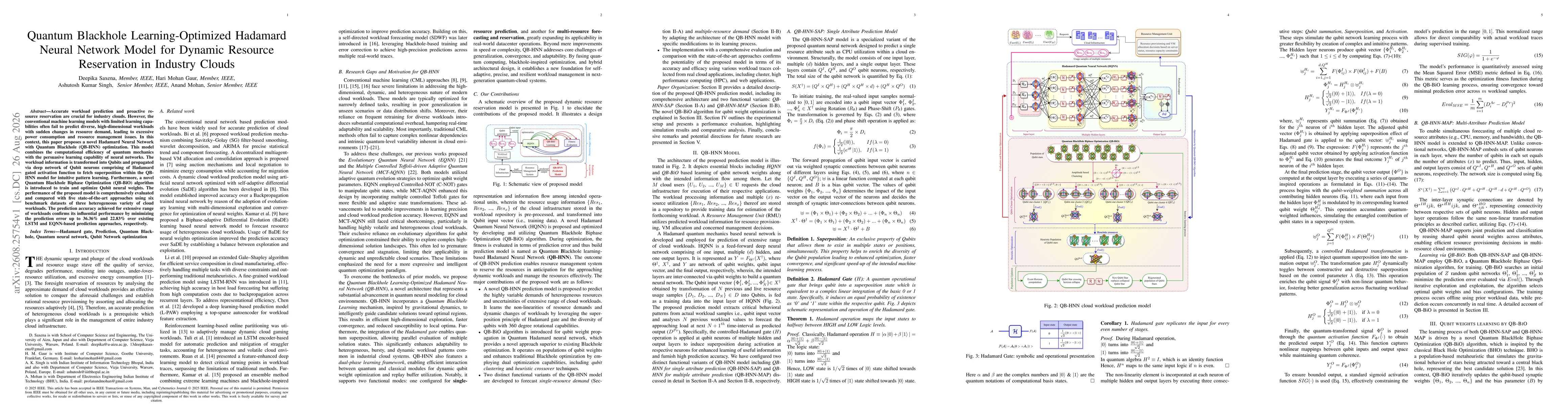 Thumbnail for Quantum Blackhole Learning-Optimized Hadamard Neural Network Model for Dynamic Resource Reservation in Industry Clouds