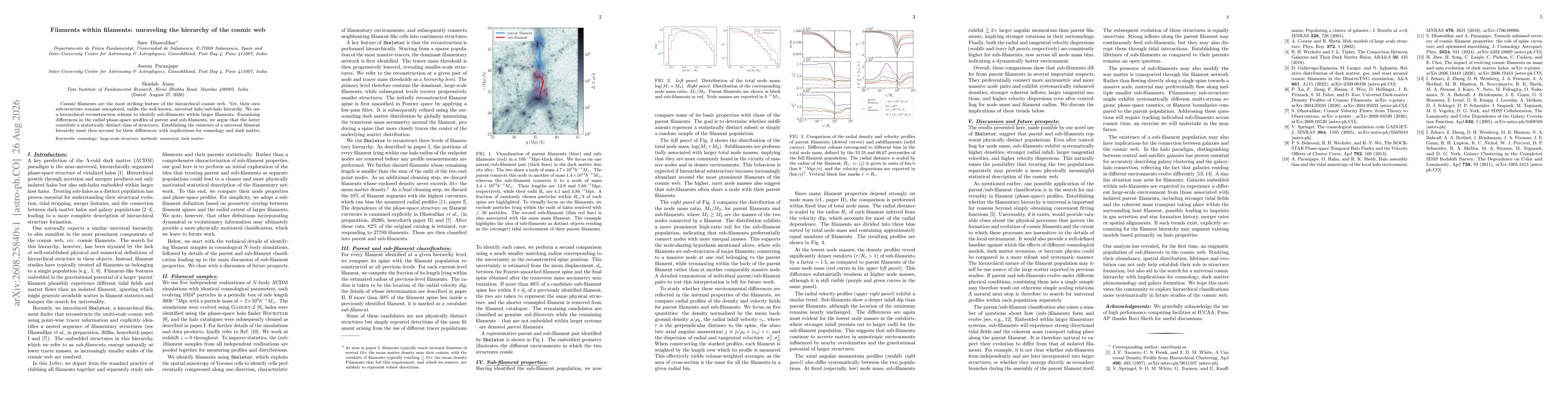 Thumbnail for Filaments within filaments: unraveling the hierarchy of the cosmic web