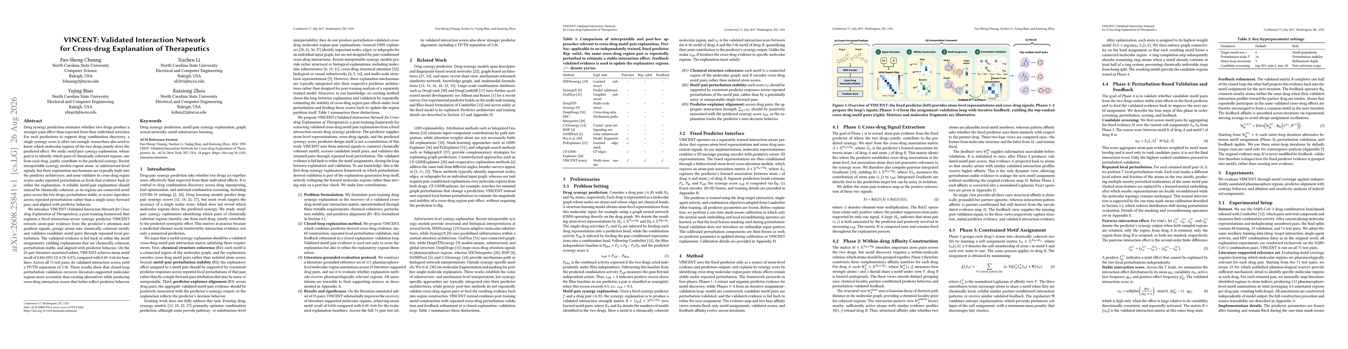 Thumbnail for VINCENT: Validated Interaction Network for Cross-drug Explanation of Therapeutics