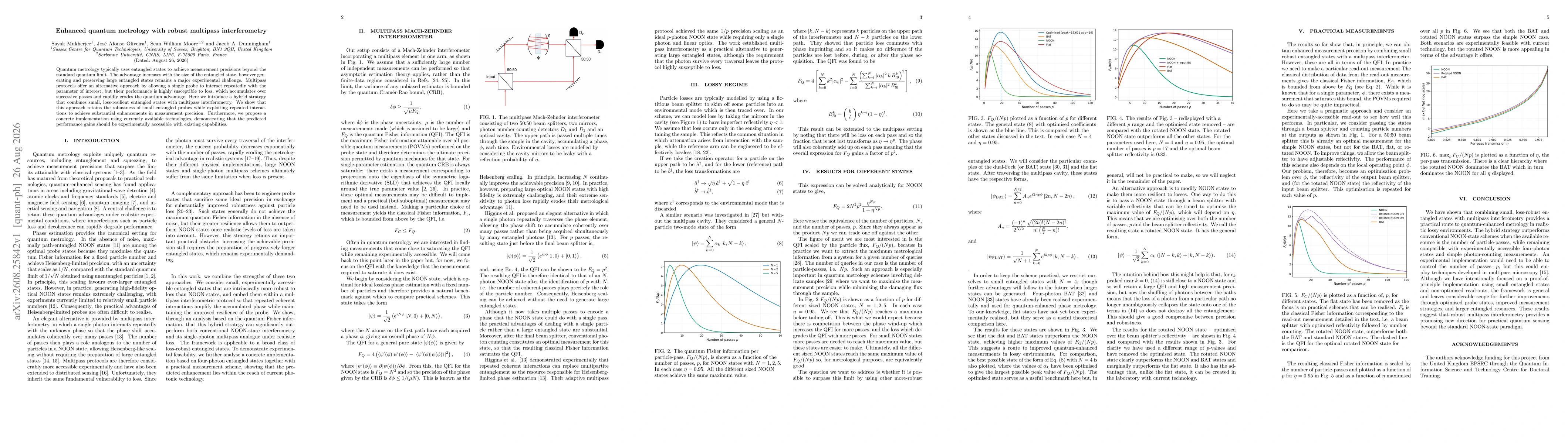 Thumbnail for Enhanced quantum metrology with robust multipass interferometry